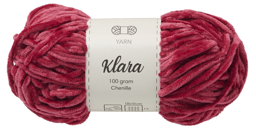 Garn Klara 100 g Röd