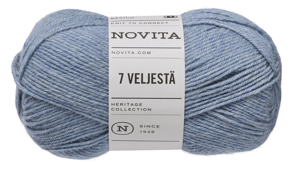 Garn Novita 7 Brothers 100 g Ljusblå