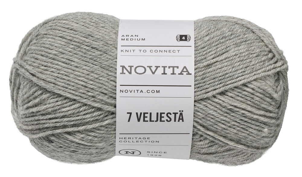 Garn Novita 7 Brothers 100 g Grå