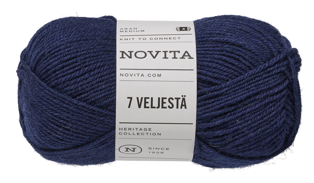 Garn Novita 7 Brothers 100 g Marinblå