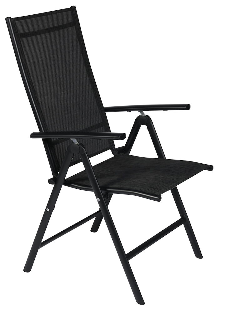 Positionsstol Neapel 65x55x106 cm Svart Aluminium