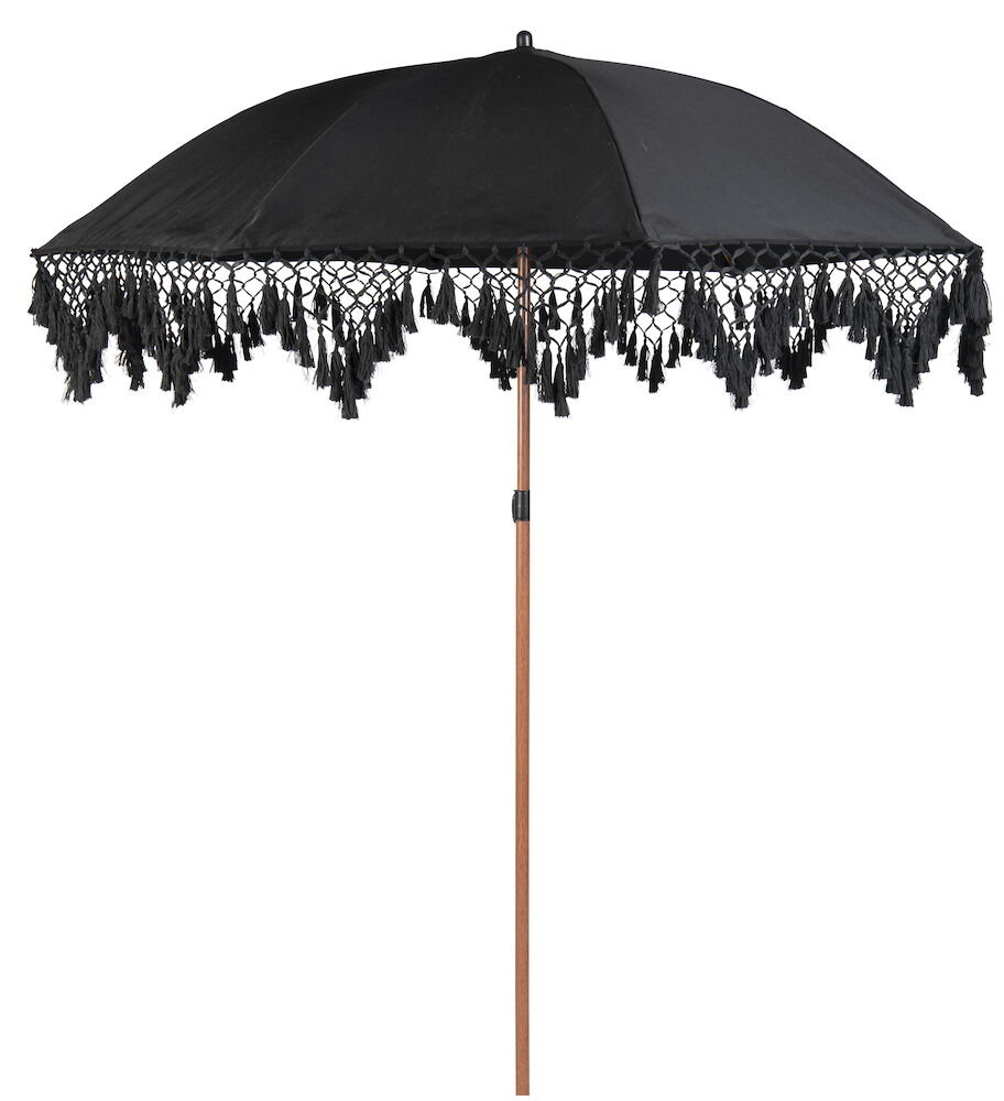 Parasoll Marrakech Ø160 cm Svart Polyester