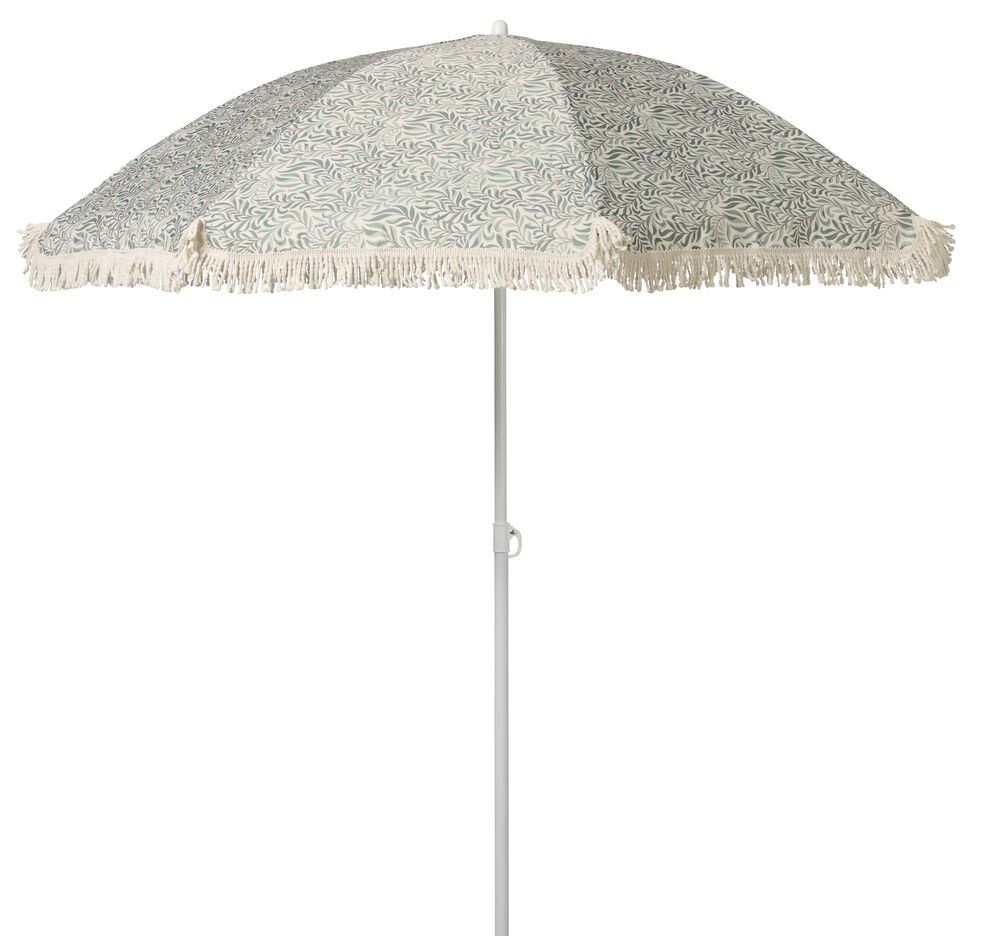Parasoll Fringes Ø160 cm Pilia Polyester Vit stång
