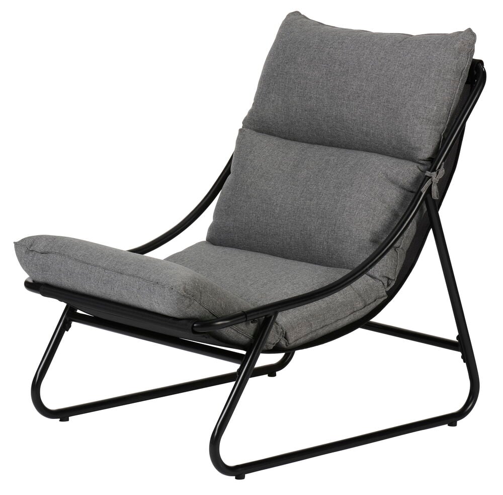 Relaxstol Bari 70x93,5x89 cm Svart/Grå
