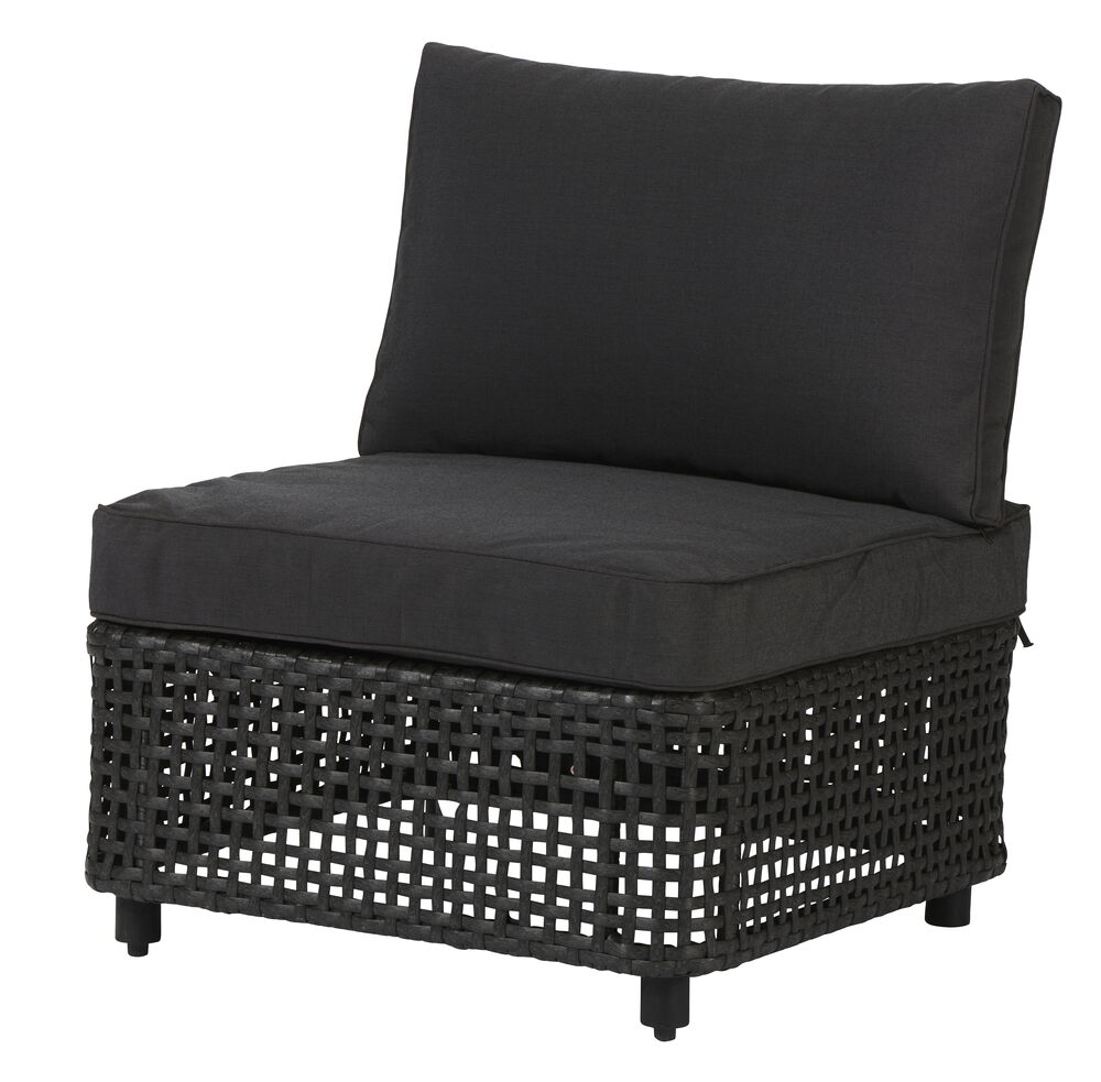 Loungemodul Split 65,5x69x81 cm Svart Konstrotting