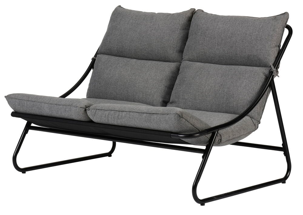 Relaxsoffa Bari 135x93,5x89 cm Svart/Grå