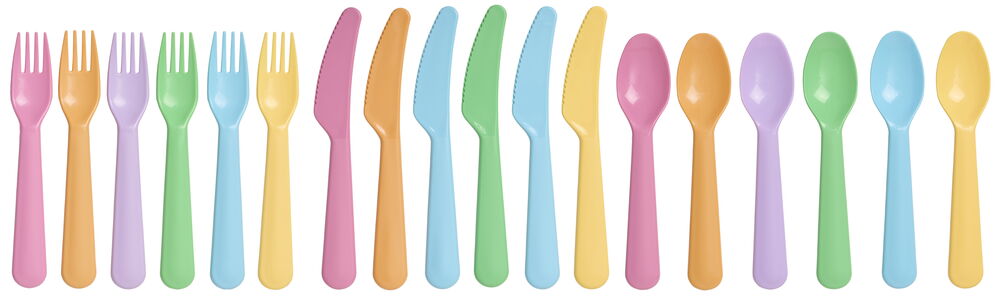 Bestick Picnic 18 delar Blandade färger PP-plast