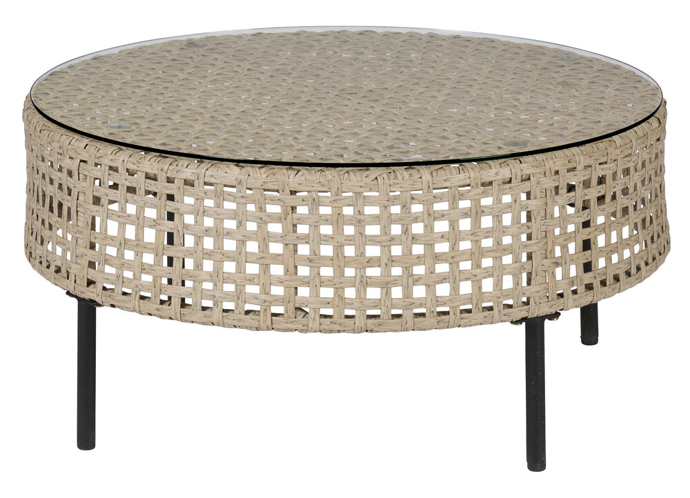 Bord Split Ø75 cm Beige Konstrotting