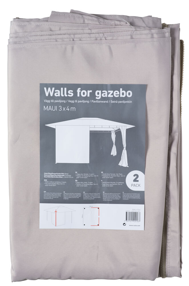 Vägg utan fönster Maui 2,95x2,95 m 2-pack