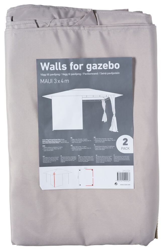 Vägg utan fönster Maui 2,95x3,95 m 2-pack