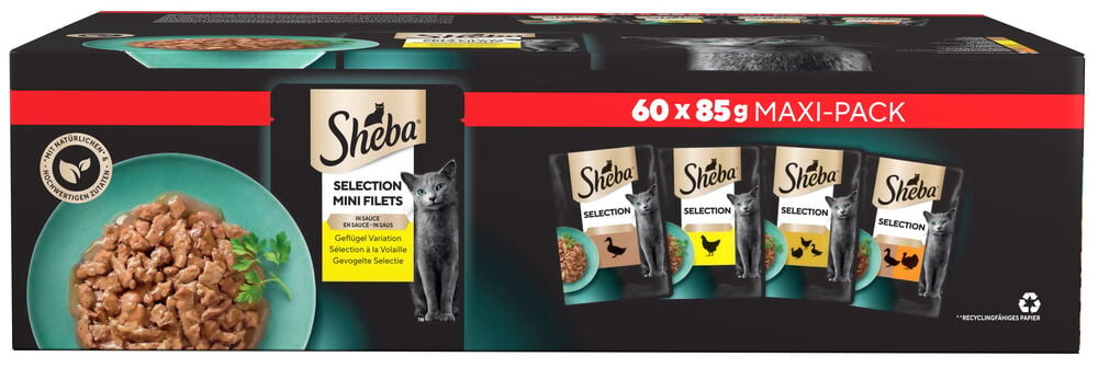 Våtfôr, katt Sheba Selection