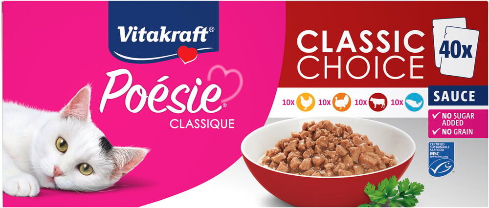 Våtfôr, katt Vitakraft Poésie Classique