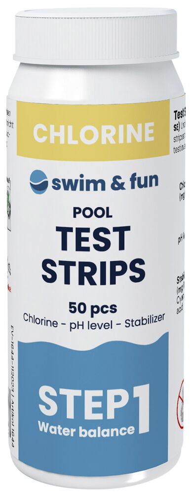 Teststrimler basseng, klor