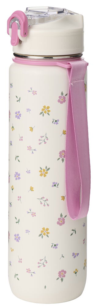 Vattenflaska 820 ml Blomster Rostfritt stål