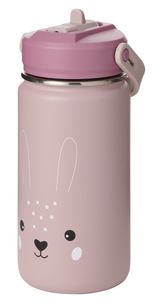 Vattenflaska 420 ml Rosa Rostfritt stål