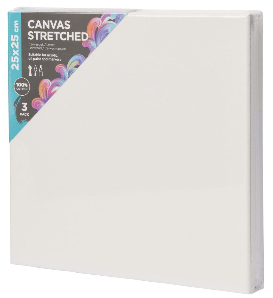 Canvasduk 25x25 cm 3-pack