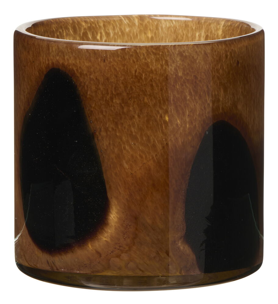 Ljus Cleo 15x15 cm Brun med svarta prickar Glas