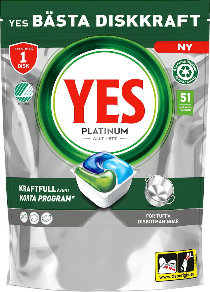Maskindisktabletter Yes Platinum