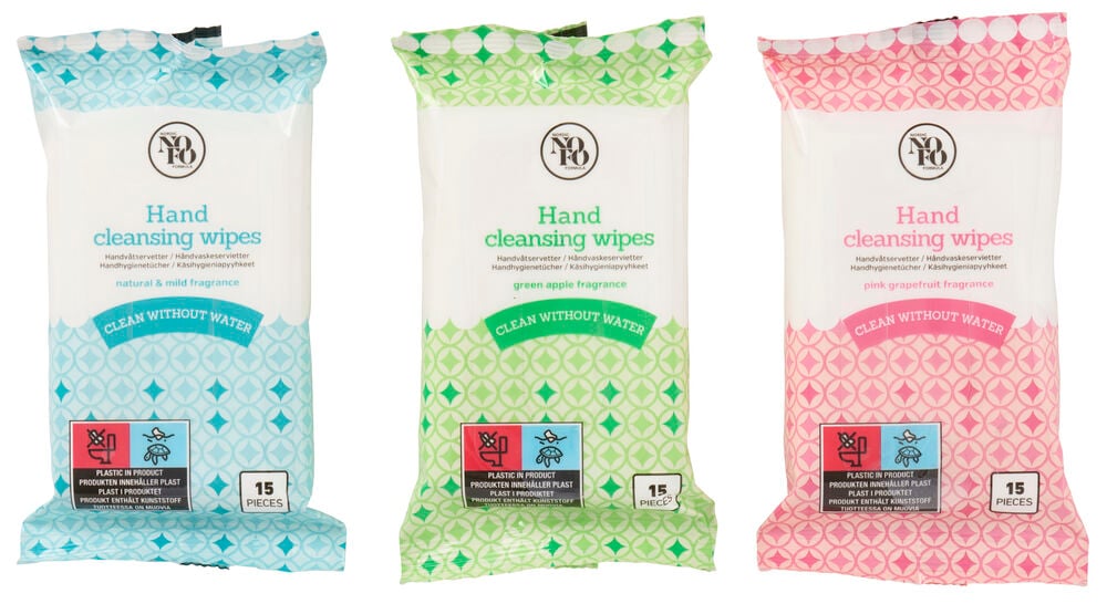 Våtservietter for hender NoFo