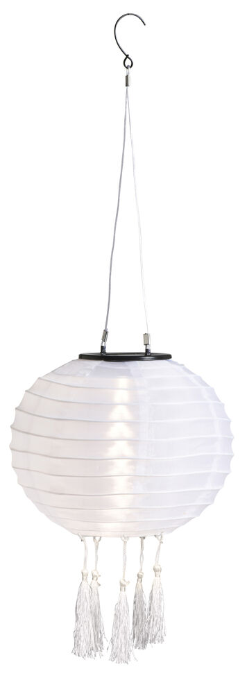 Solcellsbelysning Ricelamp 20 cm Vit