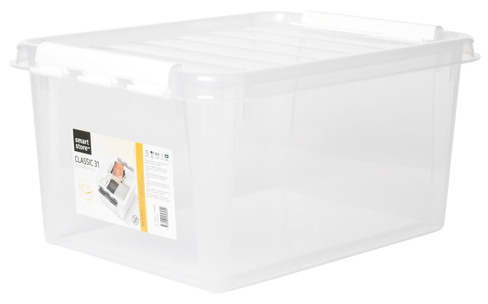 Förvaringslåda med lock Smartstore