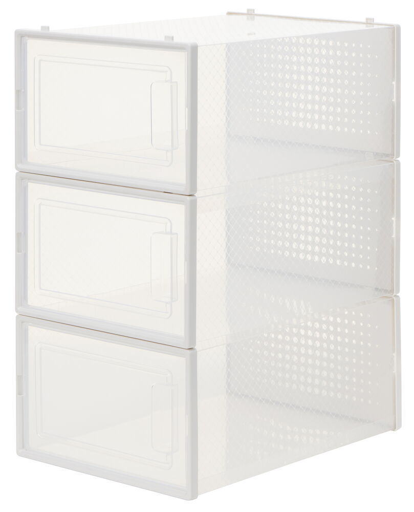 Stapelbar skoförvaring 3-pack 33,4x23x14,5 cm