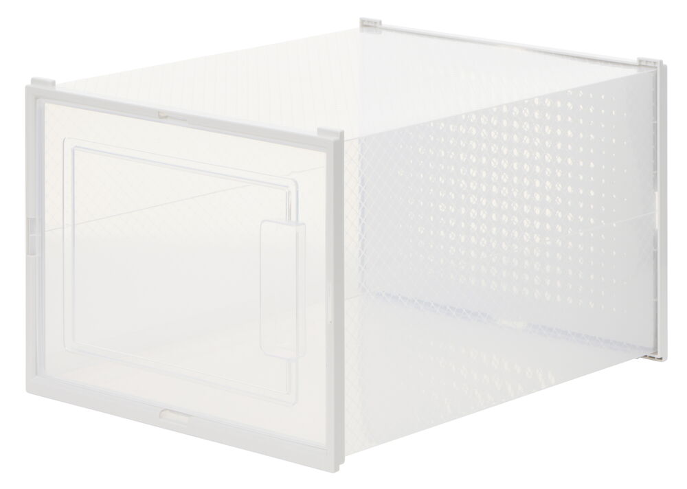 Stapelbar skoförvaring 2-pack 36x28x21,6 cm Transparent