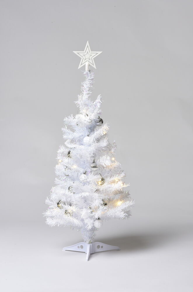 Weihnachtsbaum 60 cm Perlweiß PVC-Kunststoff