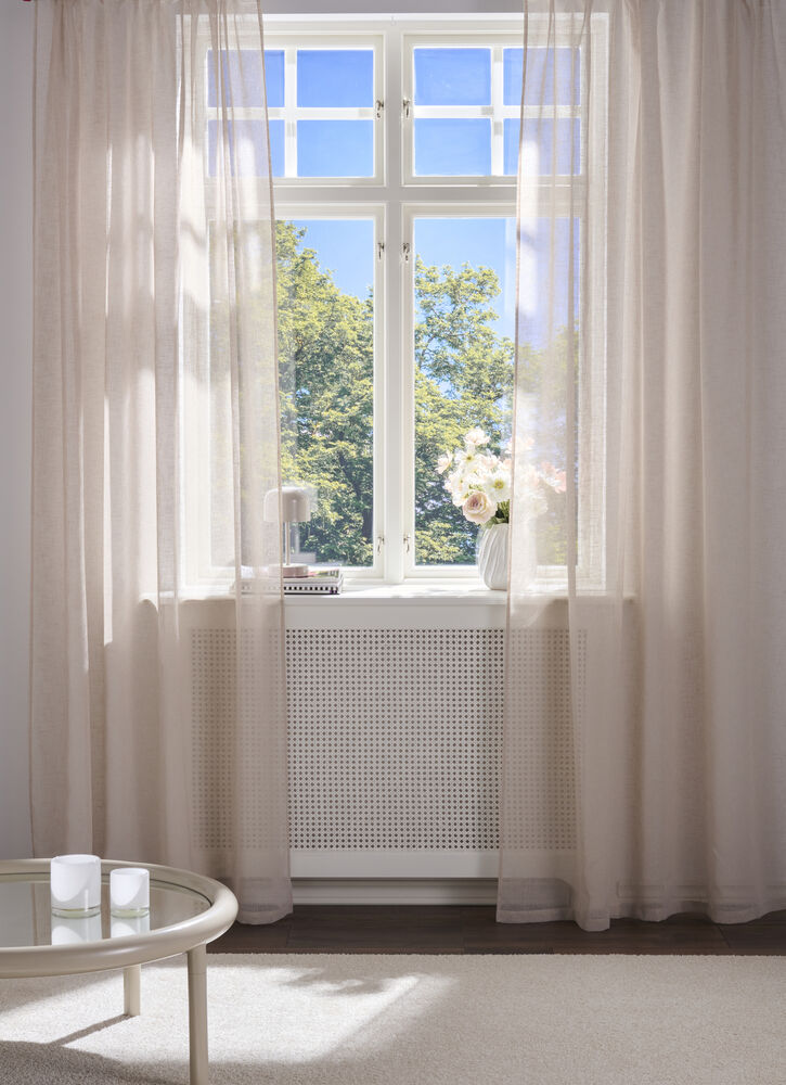 Vorhänge Cornelia 135x250 cm Natur Polyester 2er-Pack